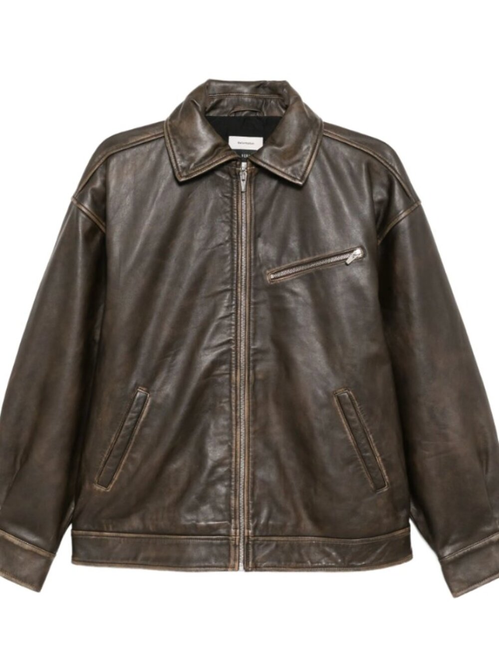 NWOT REFORMATION VEDA BROWN LEATHER BOMBER JACKET